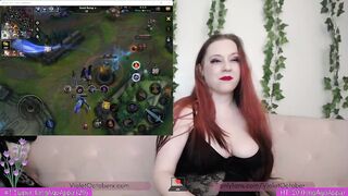 Curvy Camgirl in Lingerie Takes on League of Legends - Watch Violet October Play Garen in Style!