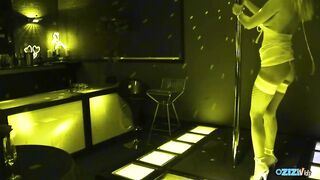 Curvy Blonde Dancer's Sensational Striptease Captivates Nightclub Guest!