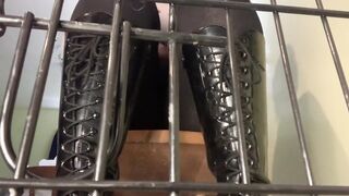 Curvy Femdom POV: Engaging Caged Pet Play JOI for Everyone!