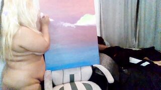 Intriguing Camgirl Creates Art in the Buff: A Unique Experience!