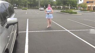 Curvy Beauty in a Mini Dress Enjoys Steamy Car Encounter - Double Delight with a BBW Milf!