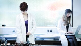 Lesbian Scientist Experiments with Pussy