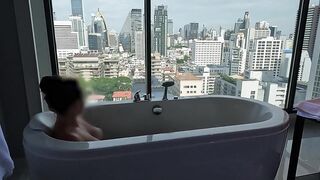 Young Beauty Enjoys Passionate Encounter with Wealthy Gentleman in Luxurious Bangkok Hotel