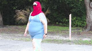 Outdoor Adventure: Busty Milf in Mini Dress Flaunts Curves and Daring Moments