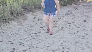 Join This Curvy MILF on Her Beach Adventure!
