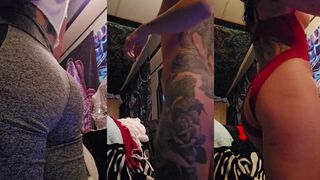 Sexy Uncensored Lingerie Try On Haul with Tattooed MILF OnlyFans Model @nephilaaranea