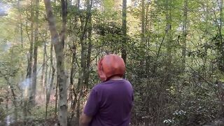 Princess Autumn and Mr. Jack O’Lantern meet in the woods.She sucks his stem and he spreads his seeds