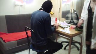 dirty lady interrogates a submissive man - femdom sex