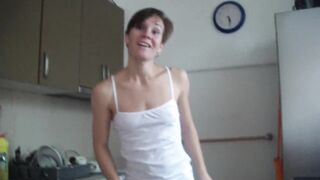 Cheating solo of young russian slut