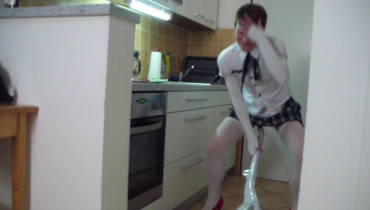 Young sexy shy maid fucks and sucks her boss in the kitchen