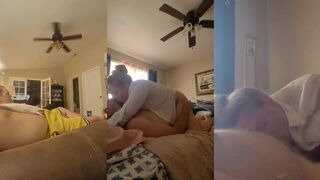 Choking Hubby while CUMMING on his DIck then I suCK all the CuM OUT