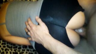 Ripped yoga pants to cum on my ass while I squirt