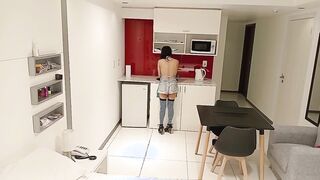 Curious Steps: Discovering the Alluring Routine of a Busty Latina Stepmom