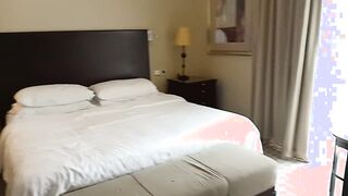 Blonde Beauty's Sensual Hotel Adventure: Skirt Tease and Intense Pleasure