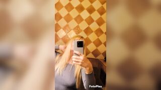 Unexpected Thrills: Gorgeous Blonde's Secret Adventure in a Restaurant Restroom