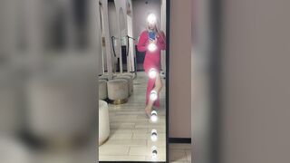 Blonde Beauty's Daring Dressing Room Adventure: A Risky Public Thrill
