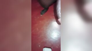 Exploring Solo: House Boy's Intimate Moment with His Big Black Cock
