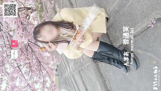 素人女子大生とお花見デート♡仁王立ちフェラからの立ちバック中出し　日本人　おっぱい　巨乳　スタイル抜群　美女　ハメ撮り　個人撮影　クンニ　イチャイチャ　流出　無修正　スマホ　まんこ　まろちゃんねる