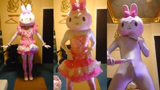 ボクでシコシコしてーん????マイ○ロディ(♂️)のドレスぬぎぬぎストリップショー&電マオナニー✨【サ○リオドピューロランド】【ハロウィン】