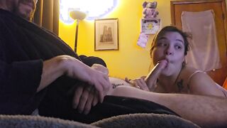 Savage blowjob on webcam