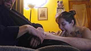 Savage blowjob on webcam