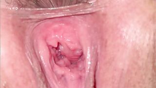Examine my pregnant vagina but decide to cum in my ass