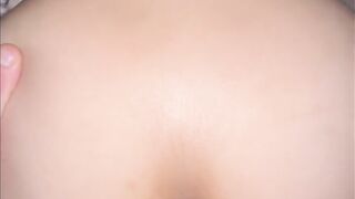 Examine my pregnant vagina but decide to cum in my ass
