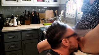 Kitchen Sex! Hubby Cums On Wife's Ass. Real Amateur Couple Homemade.