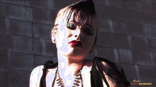 Punk babe in fishnet pantyhose enjoys face fucking before cunnilingus and hard penetration