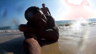 Just playing naked at a deserted beach