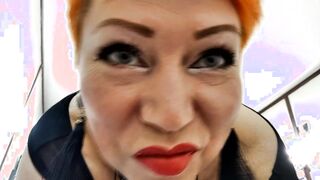 Amazing immodest adventures of a mature redhead bitch and her wet holes, including her fucking mouth