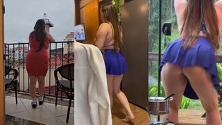 Playful Plus-Size Beauty Dances and Dazzles at the Resort!