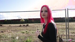 First Time Casting: Petite Redhead Kim Katy's Exciting Adventure with a Stranger