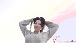 First Time Casting with Stunning Inked Cougar Sara Deluxe - Big Ass and Wild Adventure!