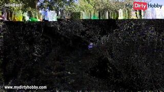 Unexpected Outdoor Encounter with a Petite Amateur - Julia Bach's Wild Adventure
