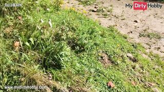 Unexpected Outdoor Encounter with a Petite Amateur - Julia Bach's Wild Adventure