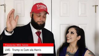 Intense POV Blowjob - Steamy MILF Delivers a Sloppy Surprise During Debate Night