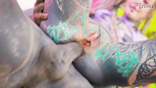 Tattooed Beauties in an Unforgettable Threesome Adventure!
