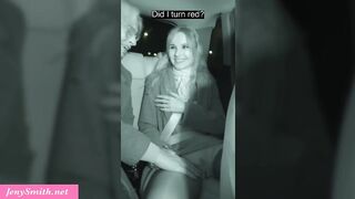 Jeny Smith, a seductive 40+ beauty, flirts with an 18-year-old in a taxi!