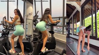 Sizzling Gym Session Transforms into Alluring Yoga Stretch!