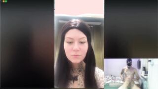 Domineering Mistress Guides Her Submissive Through an Intense Video Call Experience