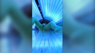 Curious Milf Enjoys a Private Moment in the Solarium Under the Fake Sun