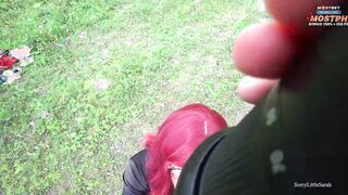 Busty Nympho Rides Strangers in the Woods - Outdoor Adventure with Big Tits MILF