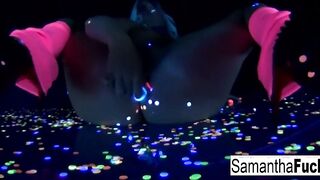 Samantha Saint's Captivating Solo Performance Under Black Light