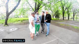 First Time Double Fun: Sara Diamante's Epic Gangbang Adventure!