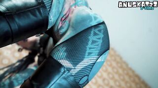 Intense Ink and Body Art: Exploring Extreme Sensations with a Giant Dildo Chair