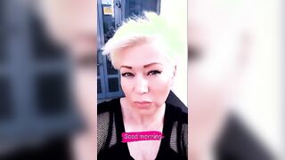 Mature Cinderella fucks herself in the pussy with the sharp heel of her shoe... What a magical whore!