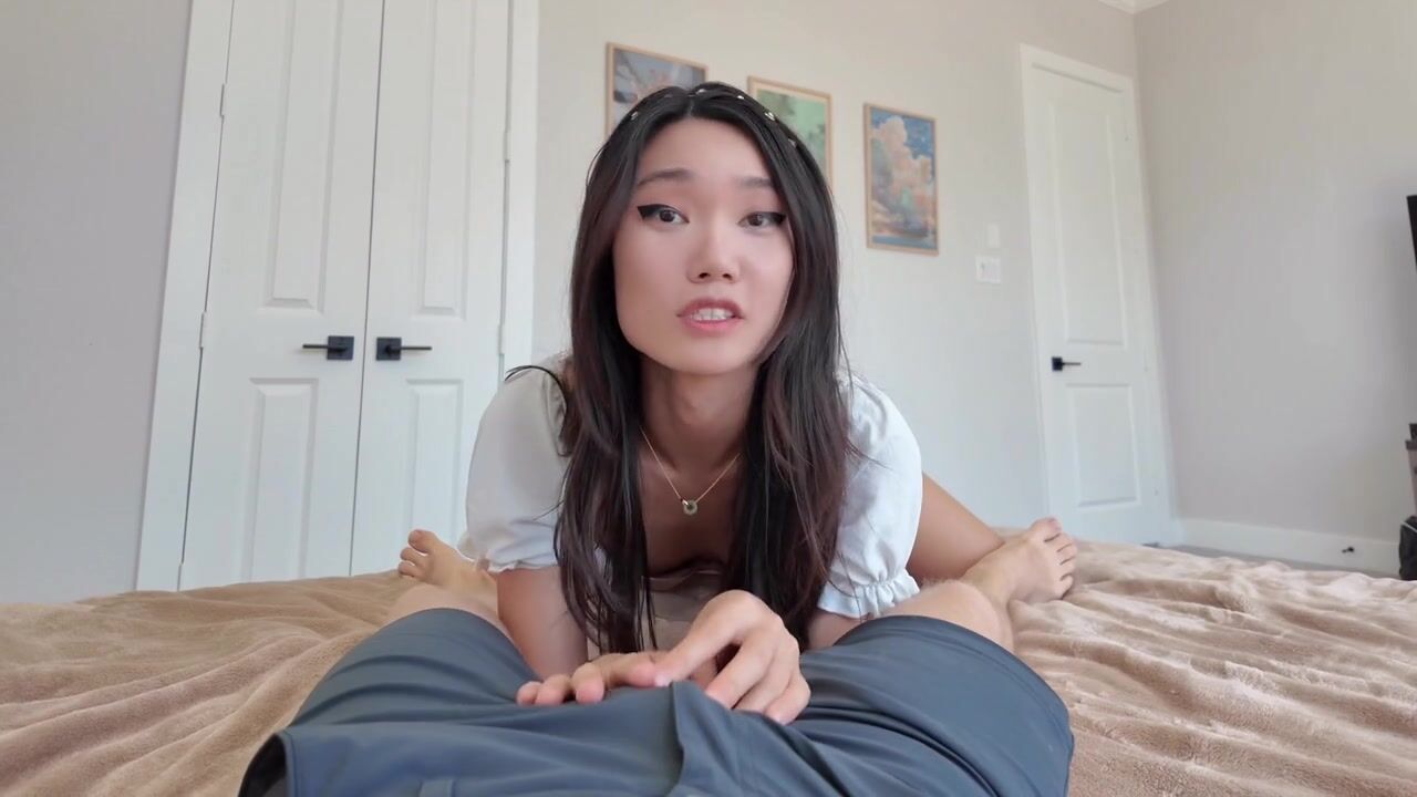 Cute Asian girl begs me to cum in her pussy after church - Lucy Mochi