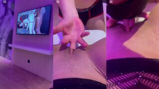 slave of my pussy sucks and licks me while I watch porn real orgasm cream pussy