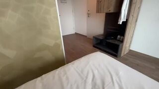 Unexpected Hotel Encounter: Watch as I Charm a Guest into an Intimate Night